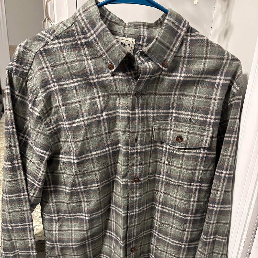 LLBwan button down soft flannel shirt(BOGO) shirt for free!!!!